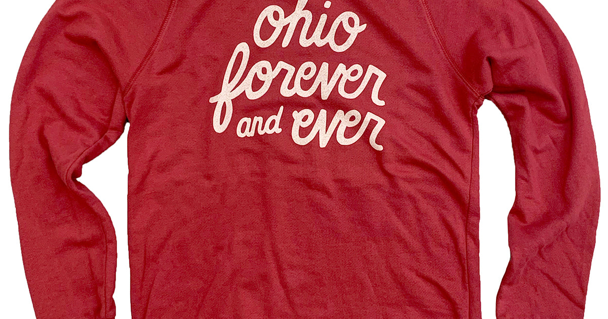 Jupmode Ohioan Embroidered Sweatshirt | Red Ohio Crew Sweatshirt 2XL