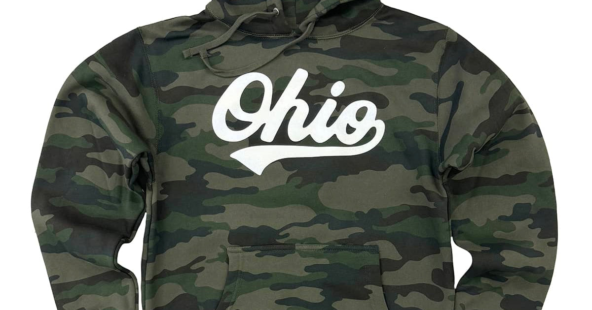 Ohio Script Camo Hoodie | Ohio Sweatshirt – Jupmode