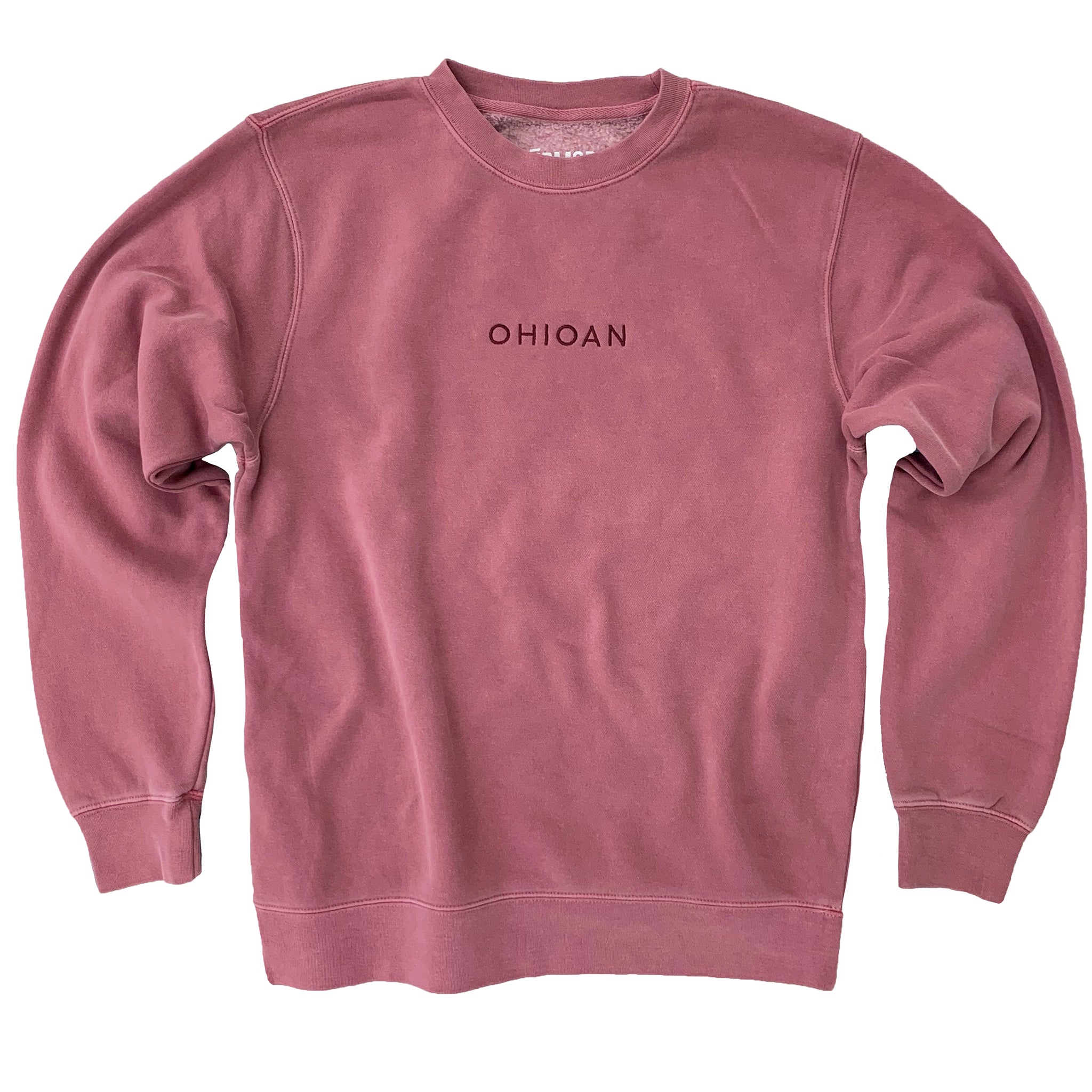 embroidery crew neck sweatshirt